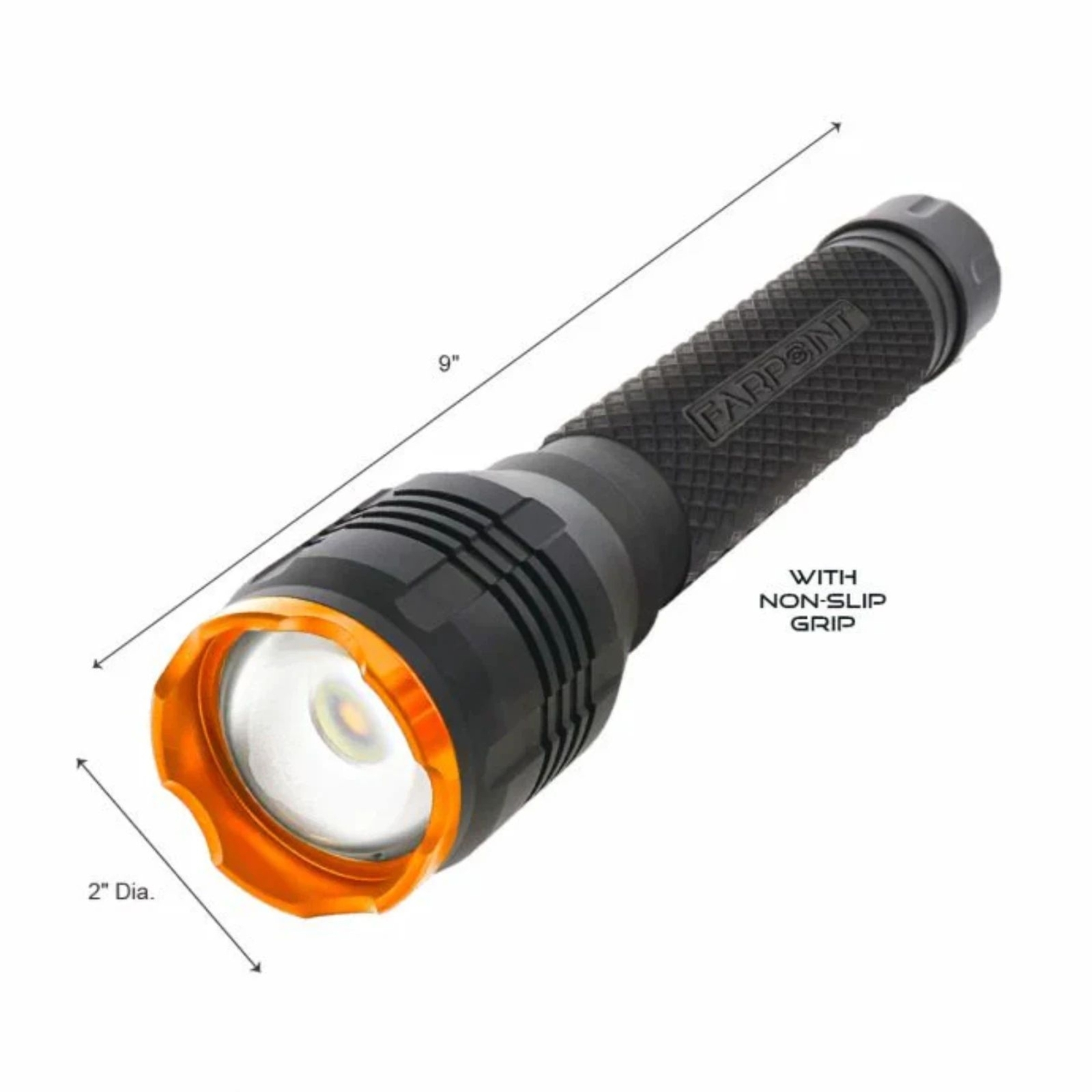 FARPOINT LED TACTICAL FLASHLIGHT 4000 LUMENS IPX4 RATED NEW