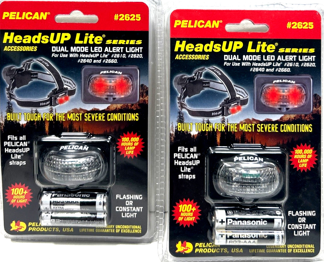 Pelican HeadsUp Lite Series accessories dual mode LED. New (bb34