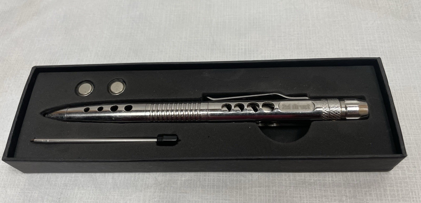 2CL DIRECT Stainless Steel Tactical Pen,Light,Glass Breaker,Multi Tool