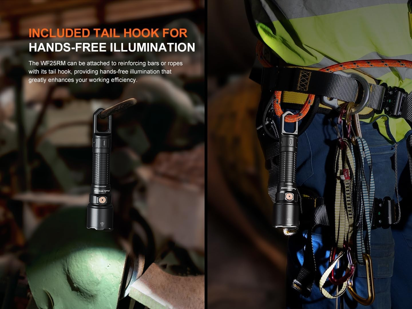 WF25RM 3000 Lumen Police Duty Flashlight/Blacklight Charging Cradle, USB-C Recha