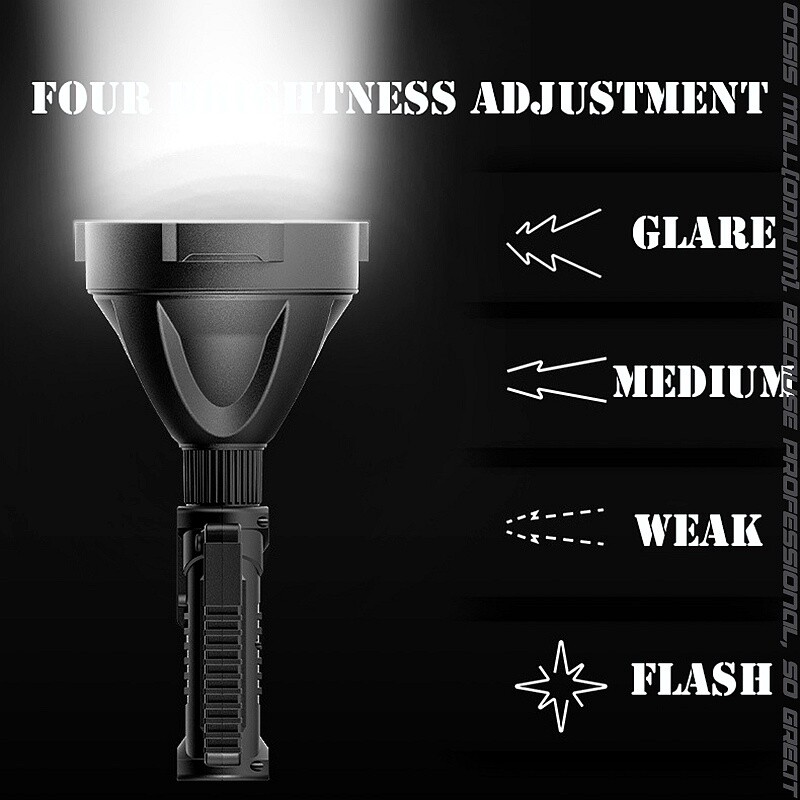 500000000LM P70 4 Modes LED Flashlight Rechargeable Work Light Lamp Searchlight