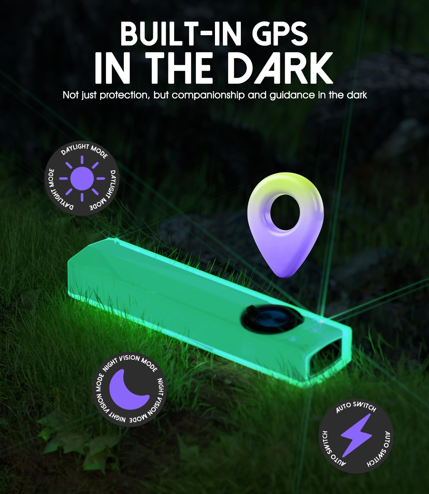 2 Pack Silicone Flashlight Holster with Clip & Lanyard, Glow-in-the-Dark Case fo