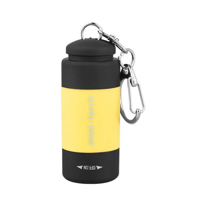 USB Rechargeable Mini LED Keychain Flashlight Strong Pocket Light Waterproof