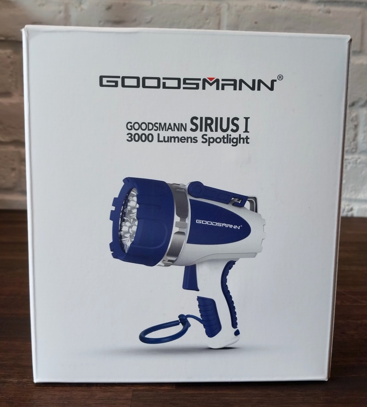 GOODSMANN Spotlight Rechargeable Waterproof LED Flashlight 3000 Lumen with USB