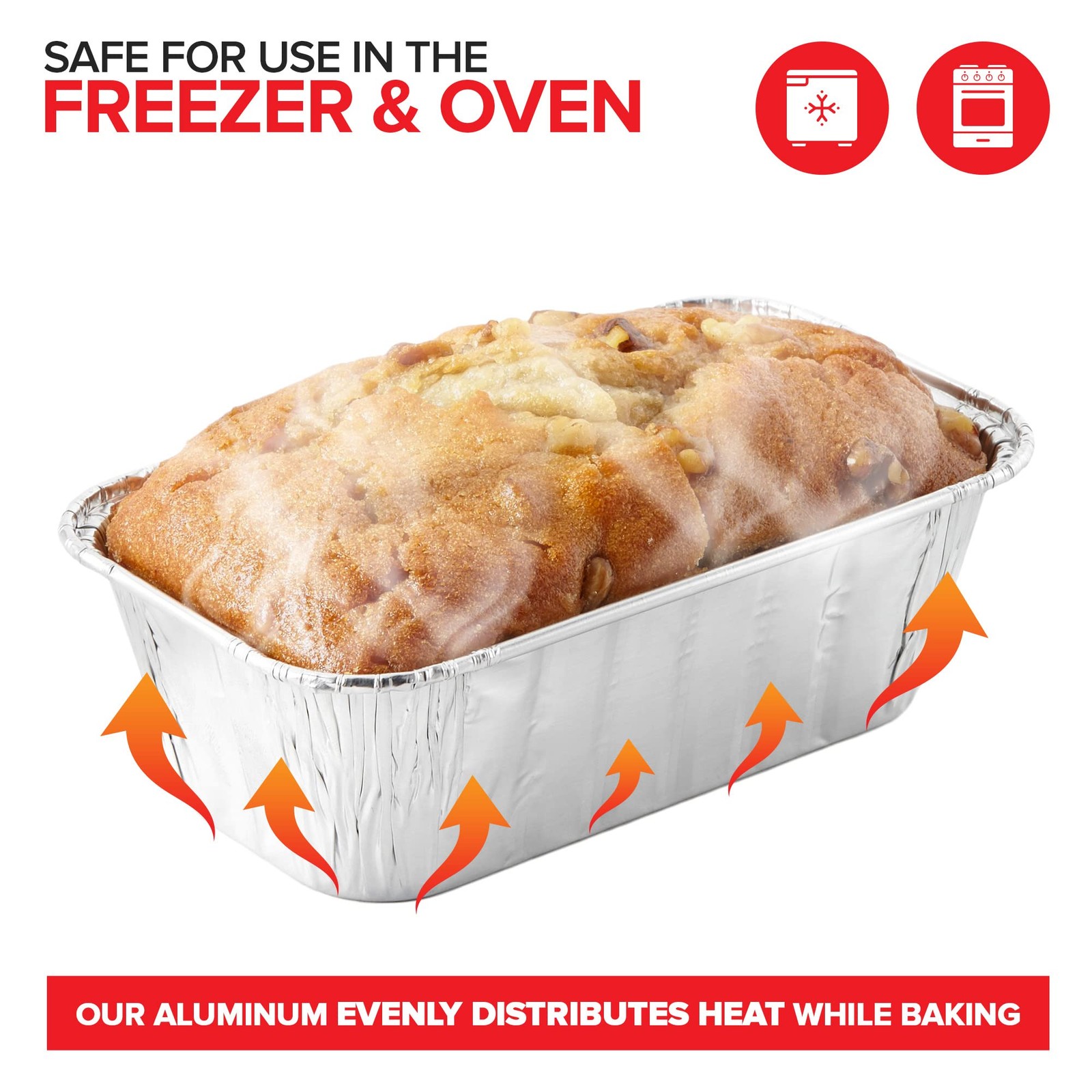 Stock Your Home 1 Lb Aluminum Foil Mini Loaf Pans (30 Pack) 30 Pack, Silver