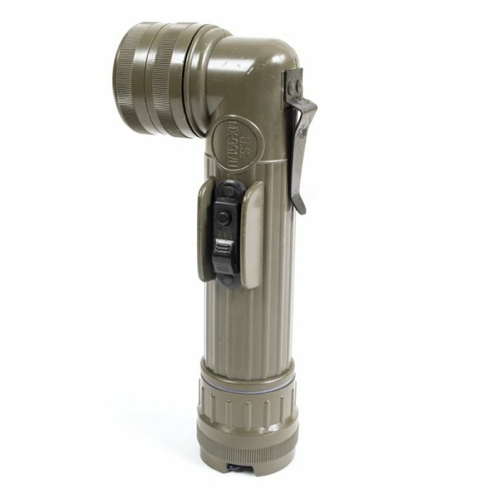 U.S MILITARY ISSUE ANGLE HEAD FLASHLIGHT FULTON MX-991/U OD GREEN U.S.A MADE NEW