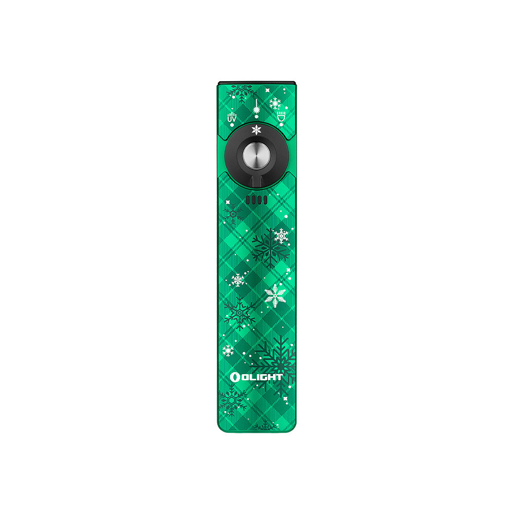 Olight Arkfeld Pro Snowflake Green CW Flat Flashlight, LED/UV/Laser Light, 1300L