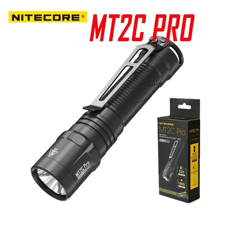 Nitecore MT2C Pro Super-Bright Tactical Flashlight 520M UHi20 LED Torch Light