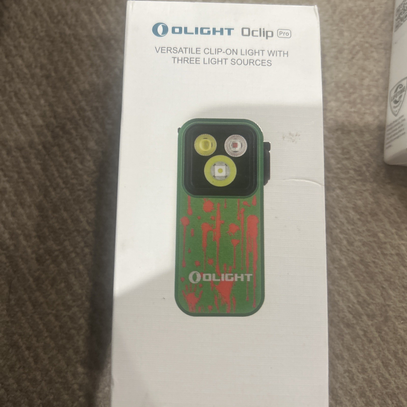 Olight Oclip Pro Zombie Green Clip on Flashlight, Floodlight Spotlight/Red Light