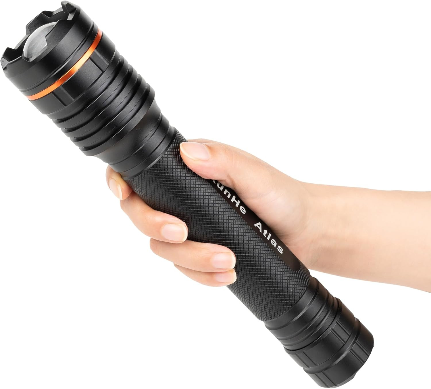 Heavy Duty 3D Cell LED Flashlights Large Aluminum Zoomable High Lumens-1200 LM B