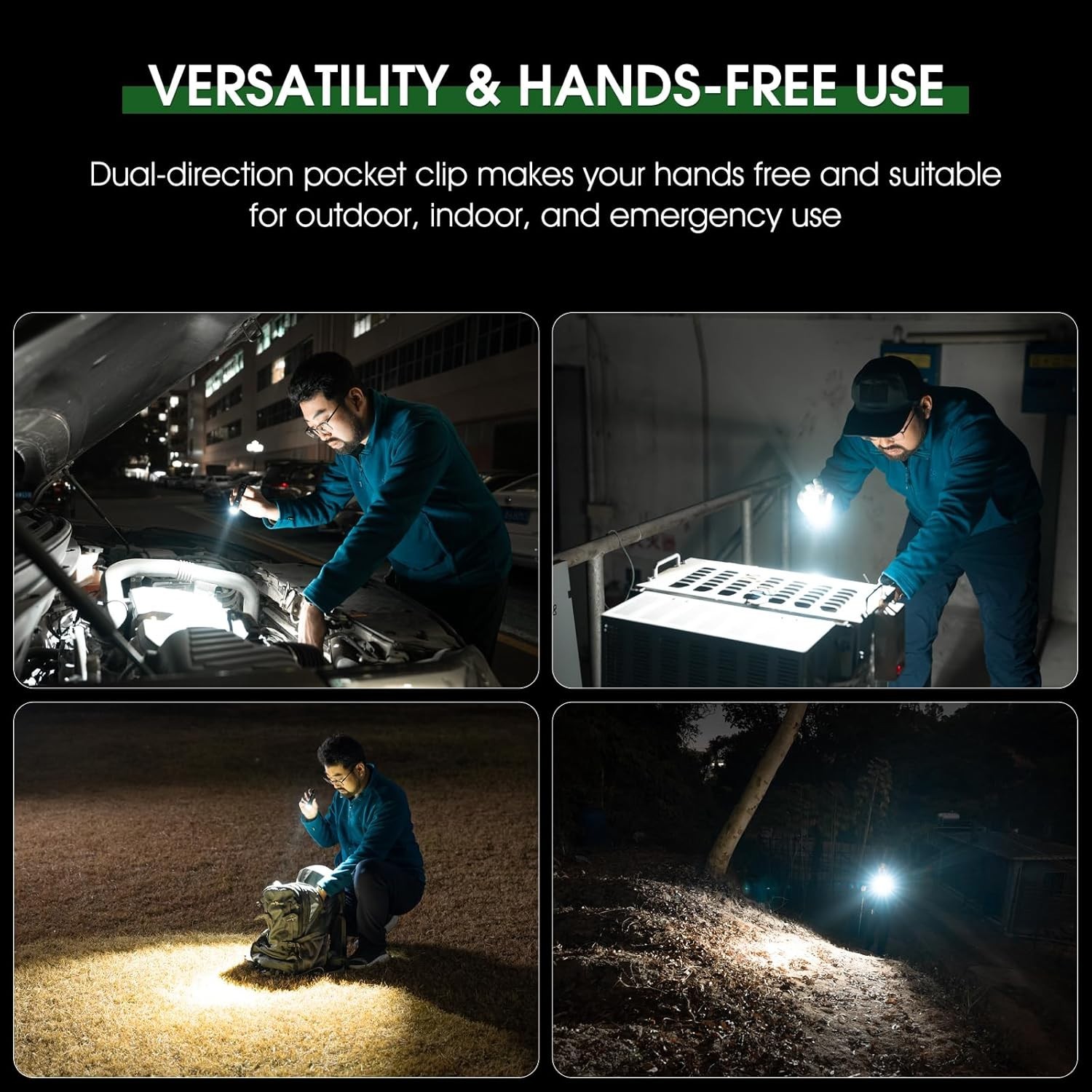 Rechargeable Flashlights 1200 Lumens EDC Flashlight, AA Pocket Flashlight Hig…