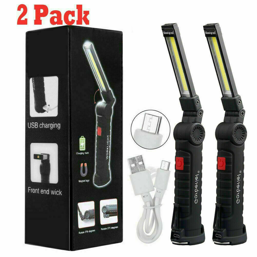 Rechargeable LED COB Work Light Mechanic Flashlight Lamp Magnetic Base