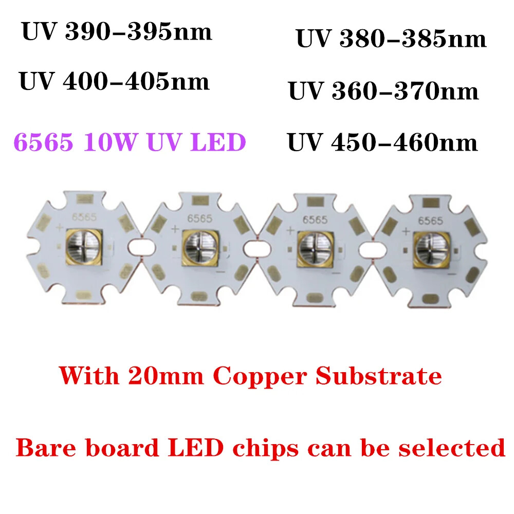 UV 6868 7070 60 Lens LED Beads 365/385/395nm 10W Cured Printed Beads Deep DIY