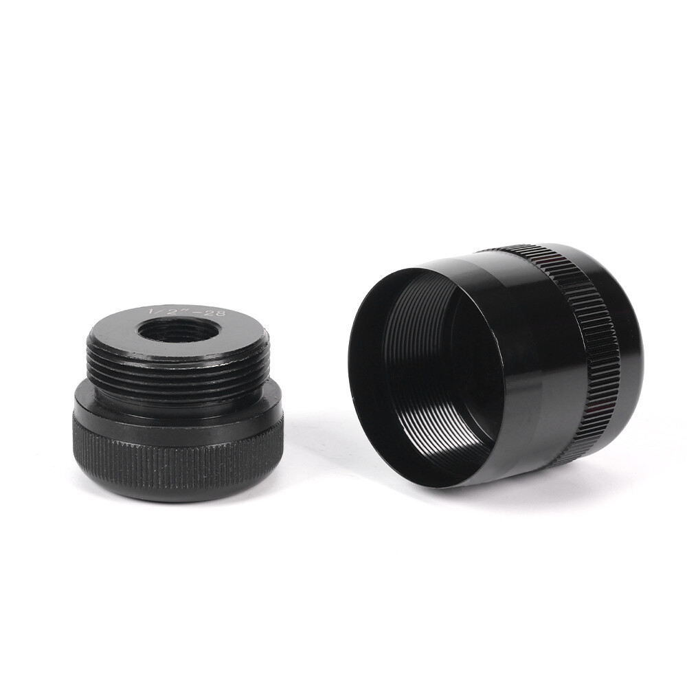 1/2-28 Aluminum End Caps Black High Quality 6061 Aluminum C Cell Cap Set