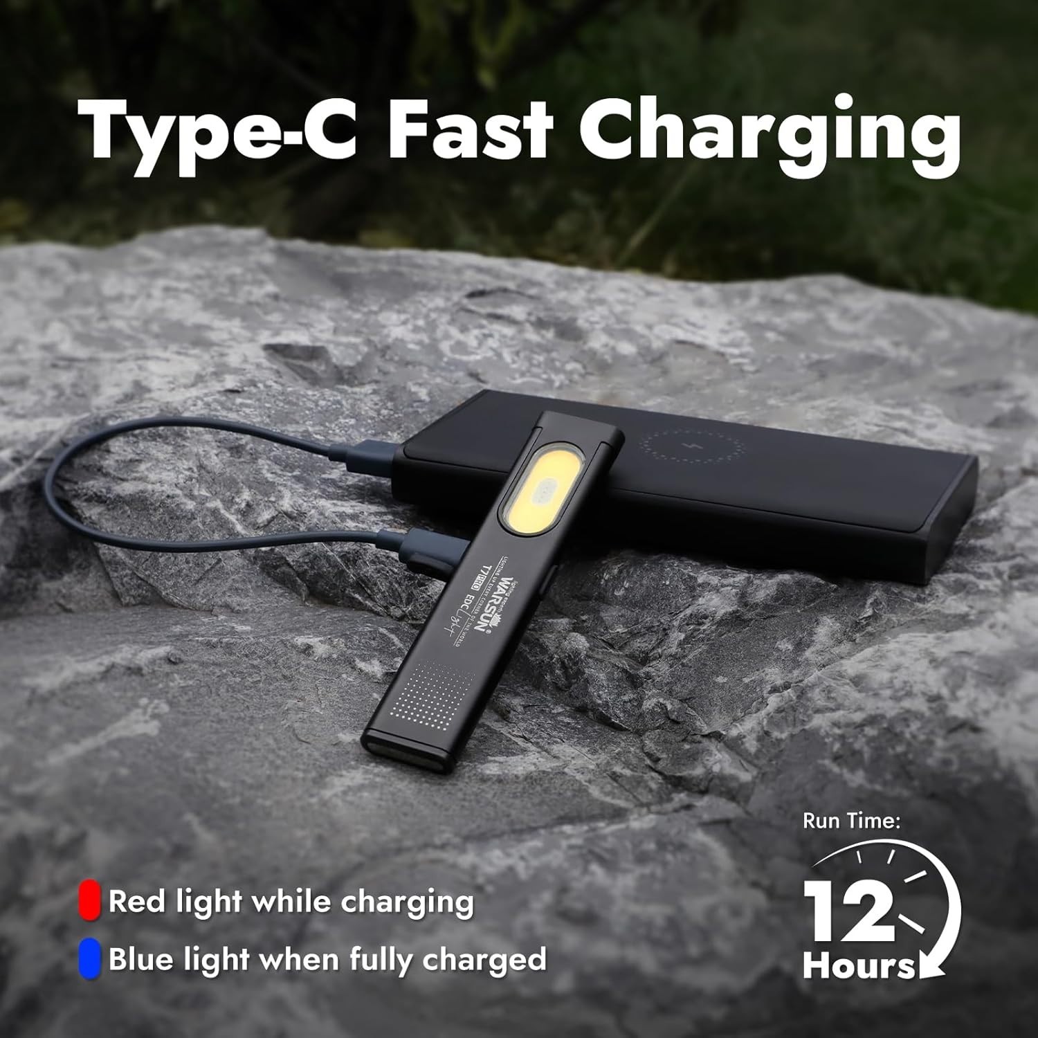 T7 Keychain Flashlight Mini 600Lm LED Torch USB Rechargeable Waterproof
