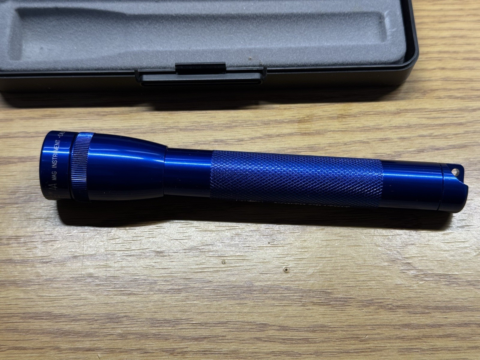 Blue Mini Maglite 2 AA LED Flashlight with Case – Branded