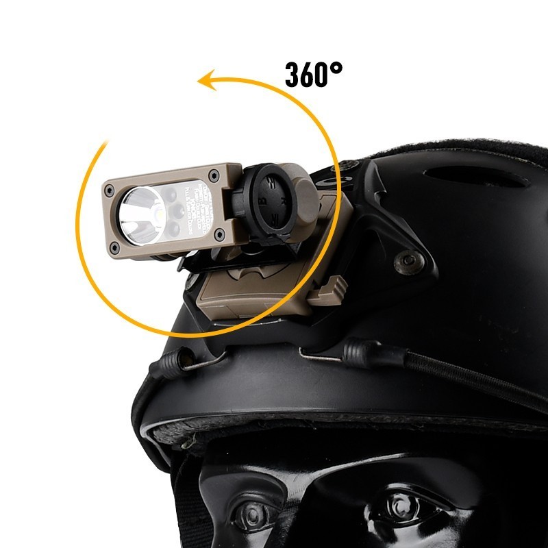 Tactical Headlamp Sidewinder II LED Helmet Light Safety Signal Optical Tool