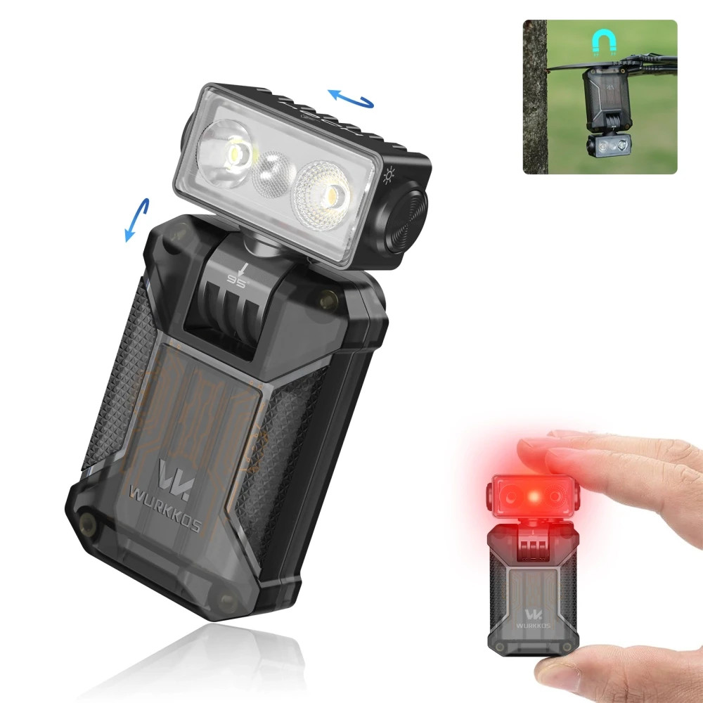 Wurkkos HD04 Rechargeable Clip-On EDC Flashlight 750 Lumens Spot/Flood/Red – NEW
