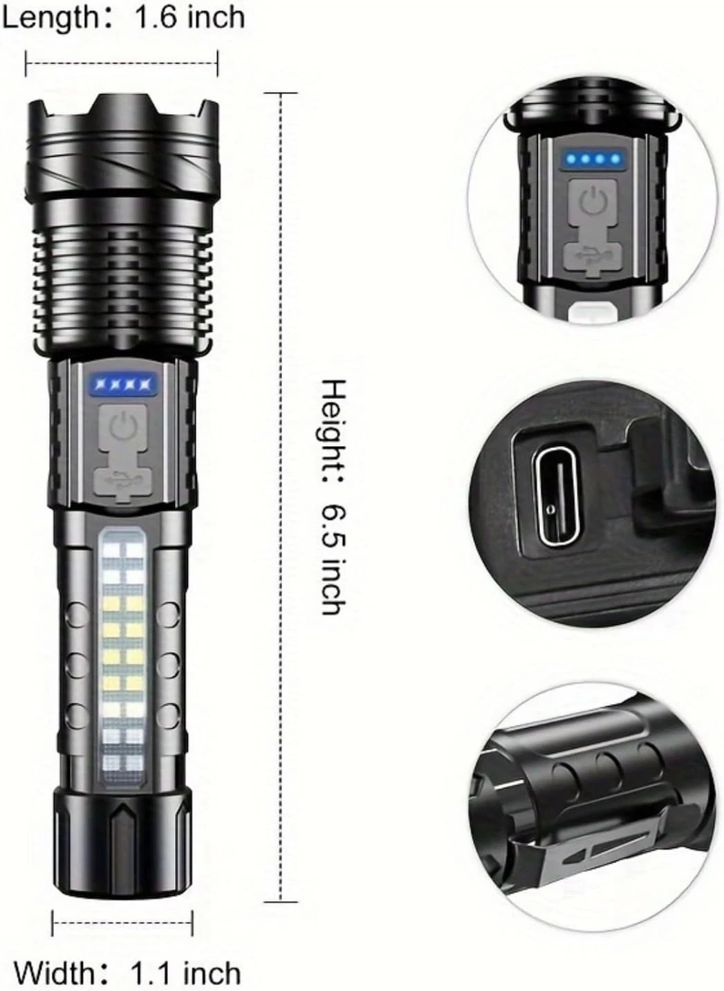 Gootatic Voltguard V95 Torch, 2 PCS Flashlights High Lumens