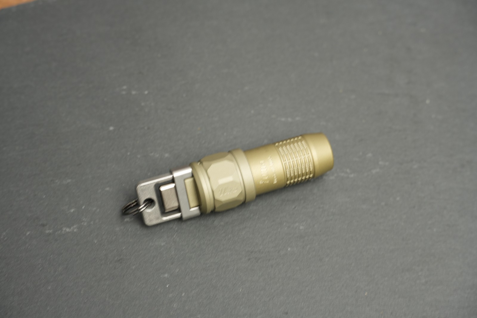 Olight iUltra Olive Green OAL keychain flashlight, 80 Lumens, USB-C Charging