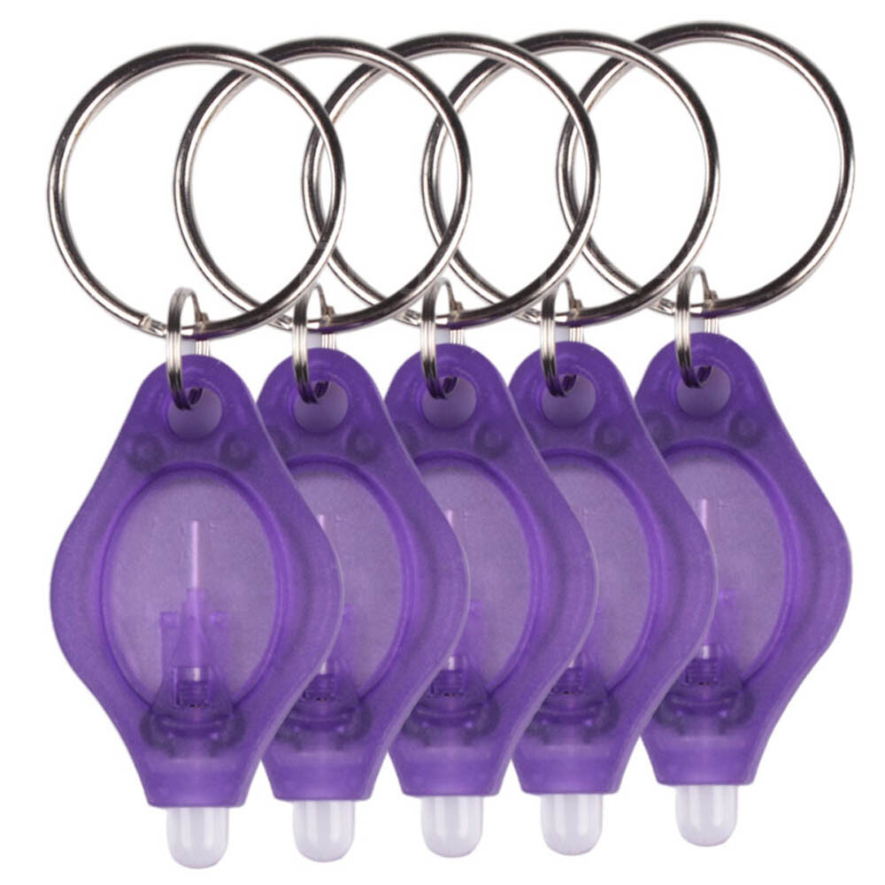 10/20 PCS Mini LED Keychain Flashlight Key Ring Light Bright Torch Lamp Torch
