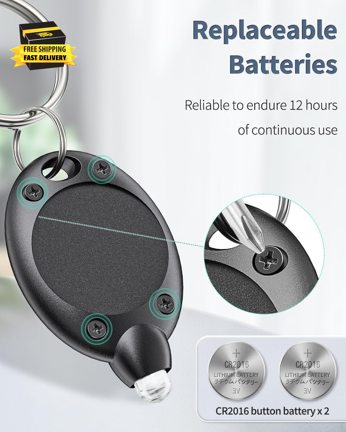 5 Pack LED Keychain Flashlight Mini LED Keychain Light 12 Lumen Portable Ultra B