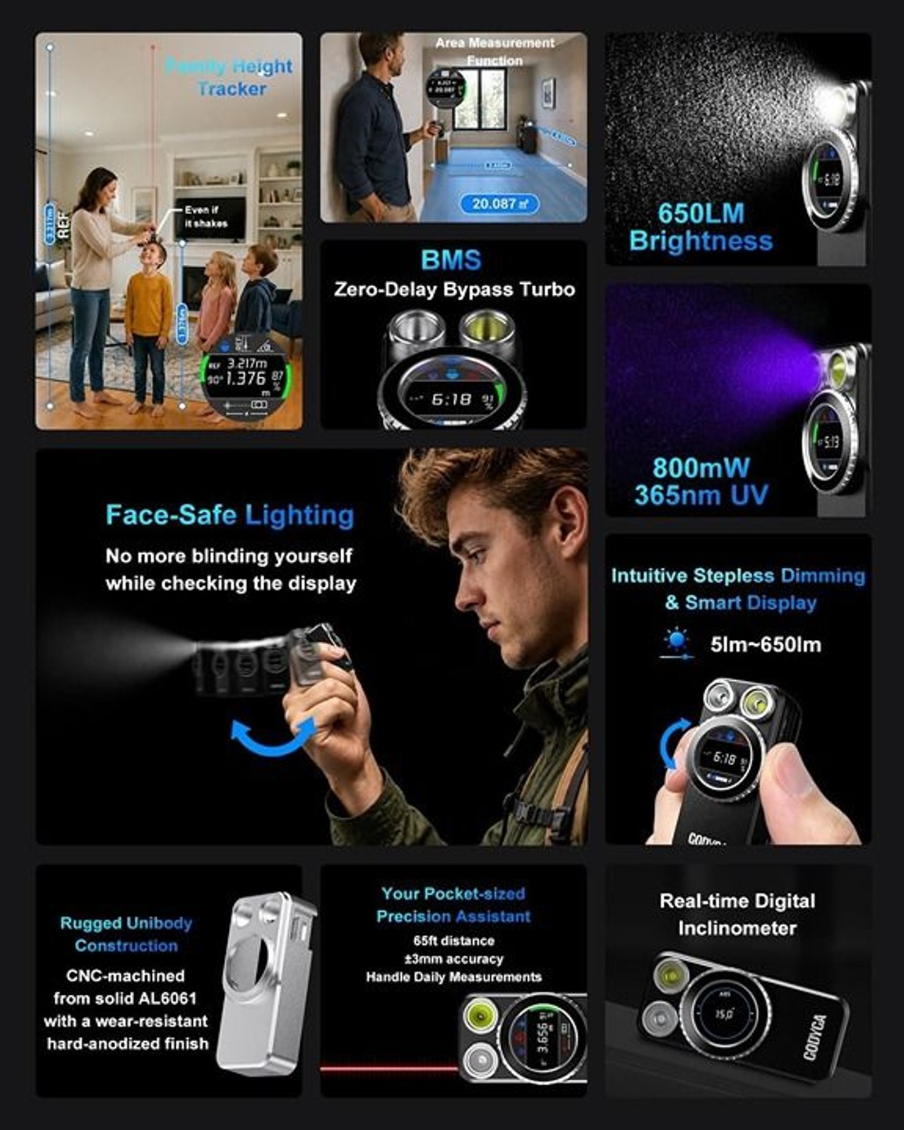 New 7-in-1 EDC Flashlight