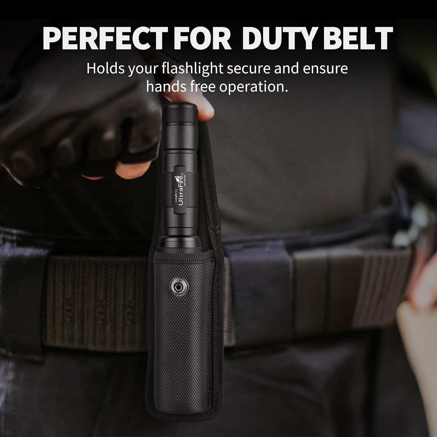 Tactical Flashlight with Holster Pouch, 1000 Lumens Single Mode