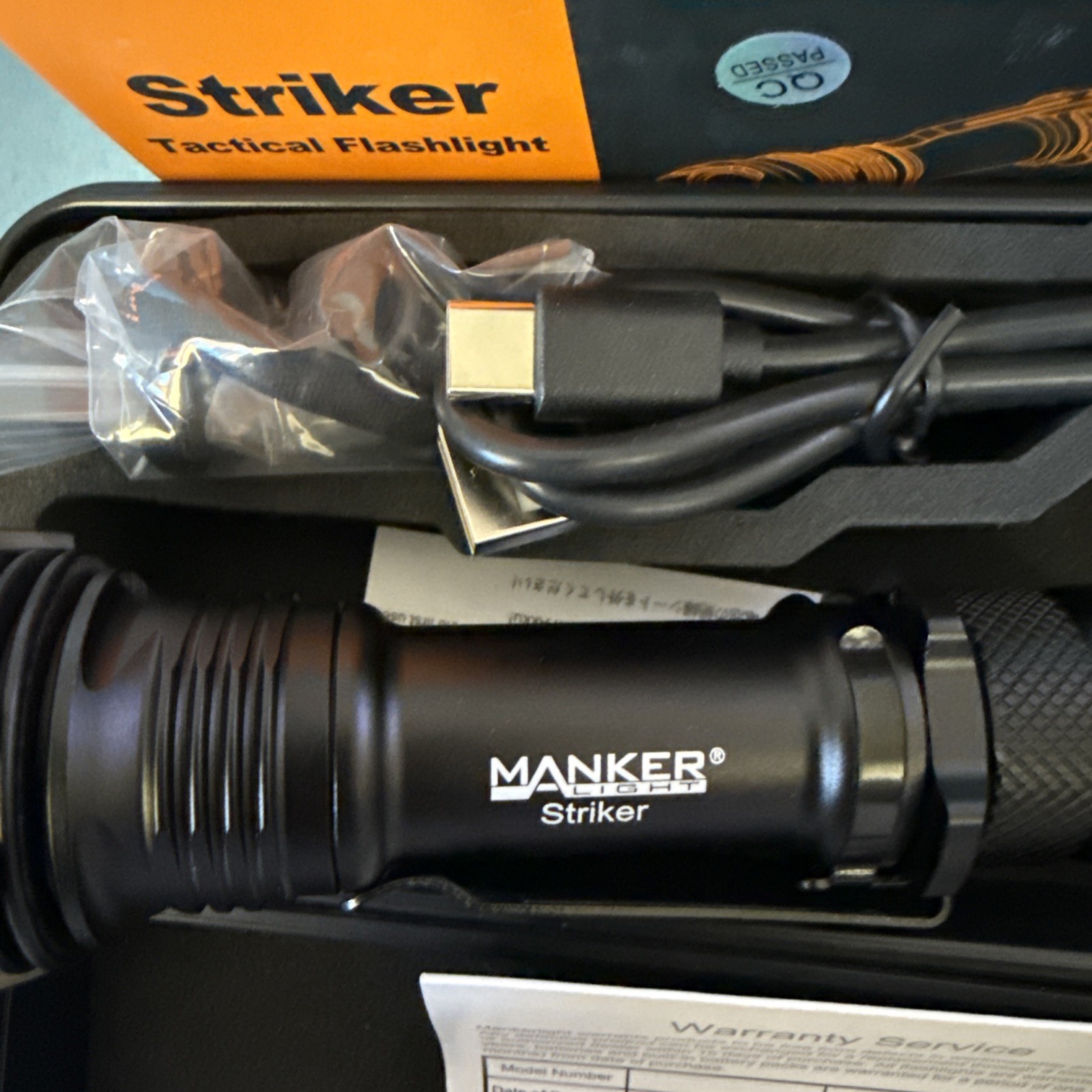 Manker Striker Limited Edition Titanium Tactical Flashlight 2300LM USB-C