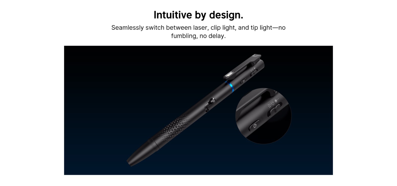 Olight O’Pen 3 EDC Pen with Tip and Clip Lights and Green Pointer (OR)