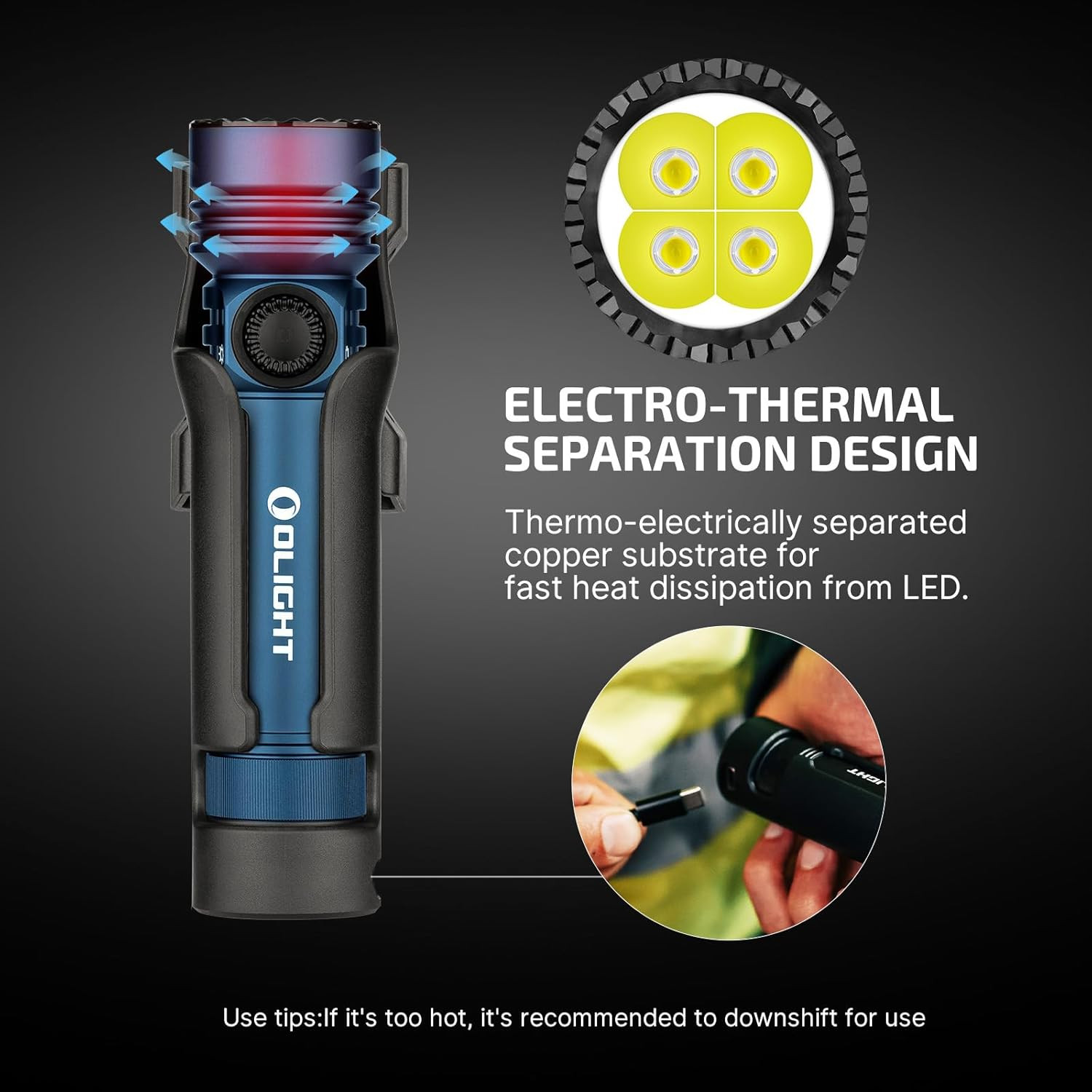 Seeker 4 Pro Rechargeable Flashlights, 4600 Lumens High Powerful Bright Light wi