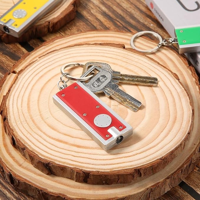12 Pcs Mini LED Keychains Light Torch Flashlight Key Ring Portable Key Ch