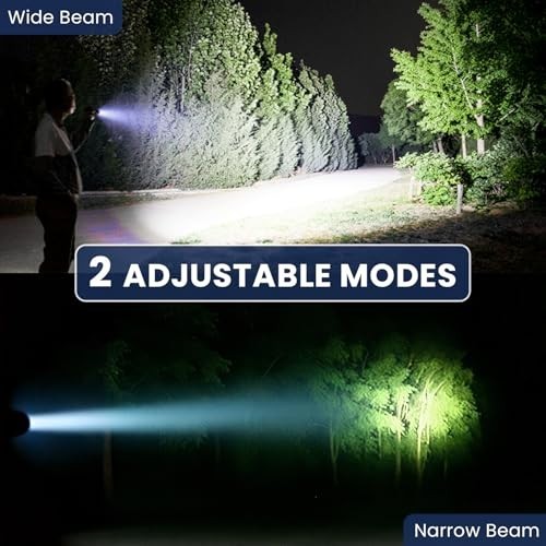Rechargeable LED Flashlight High Lumens 90000 Super Bright 7 Modes Two Pack