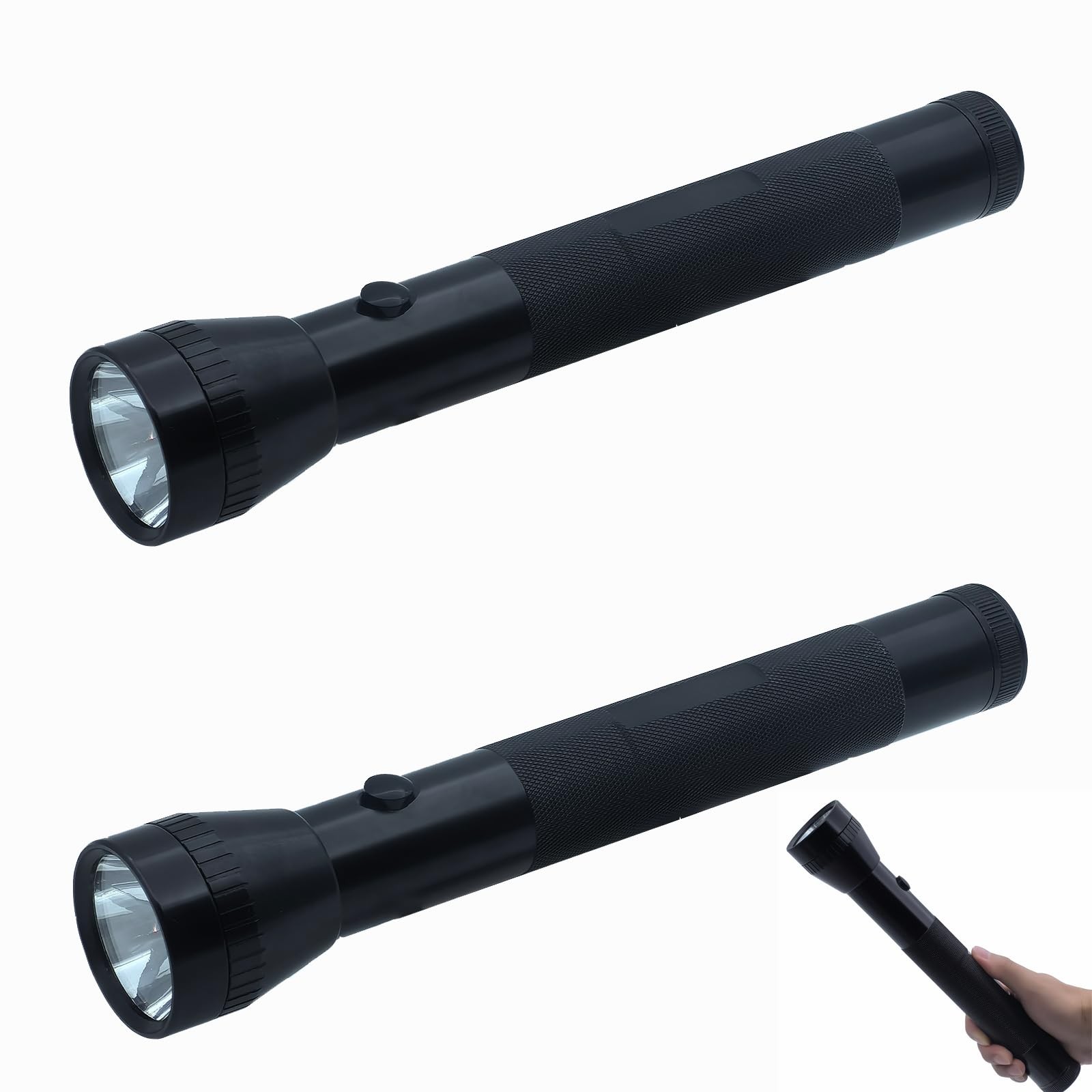 Heavy Duty 3 D Cell Battery LED Big Flashlights, High Lumens,for Home Emergen…