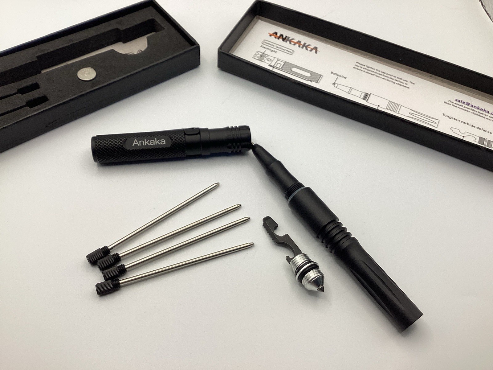 Ankaka Tactical Multi-Tool /Flashlight/Pen/Bottle Opener/Glass Breaker/Used/Nice