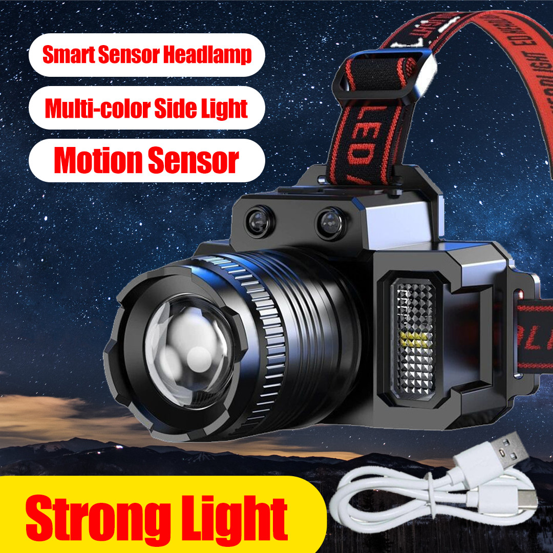 99000LM LED Headlamp Rechargeable Headlight Zoomable Head Torch Lamp Flashlight