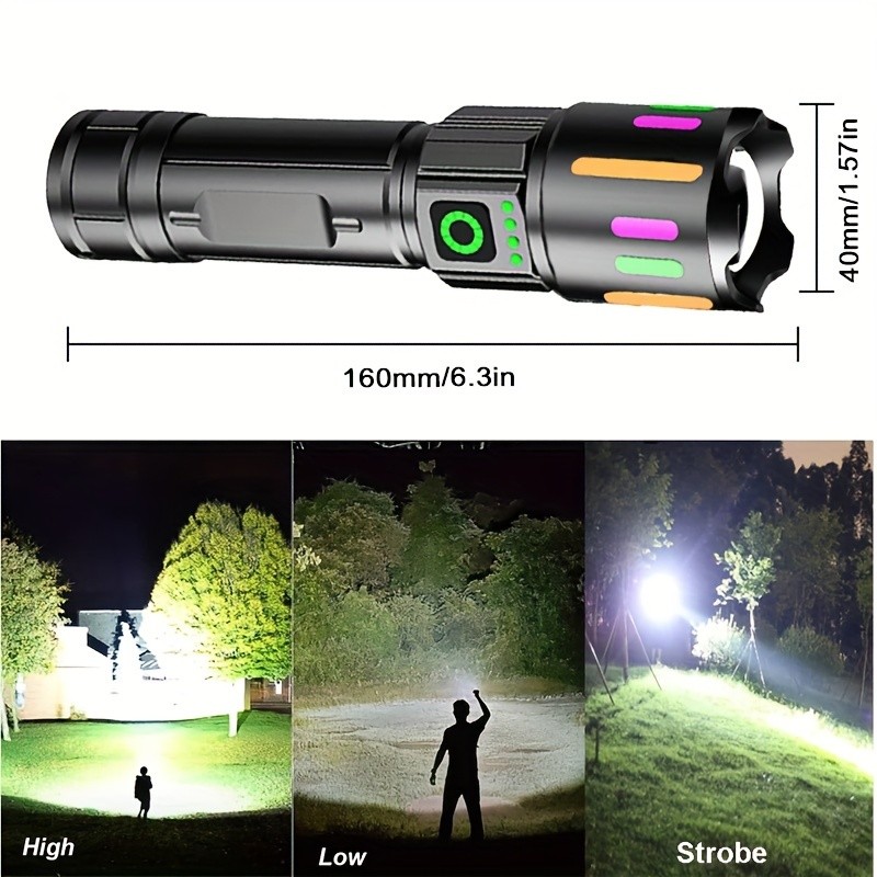 350000000 Lumen Super Bright LED Tactical P90 Flashlight Rechargeable Work Light