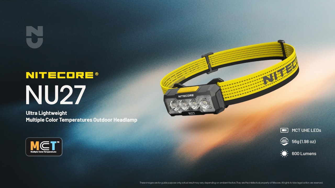 Nitecore NU27 Headlight 600LM LED Headlamps Multi-Temperature Camping Run Lights