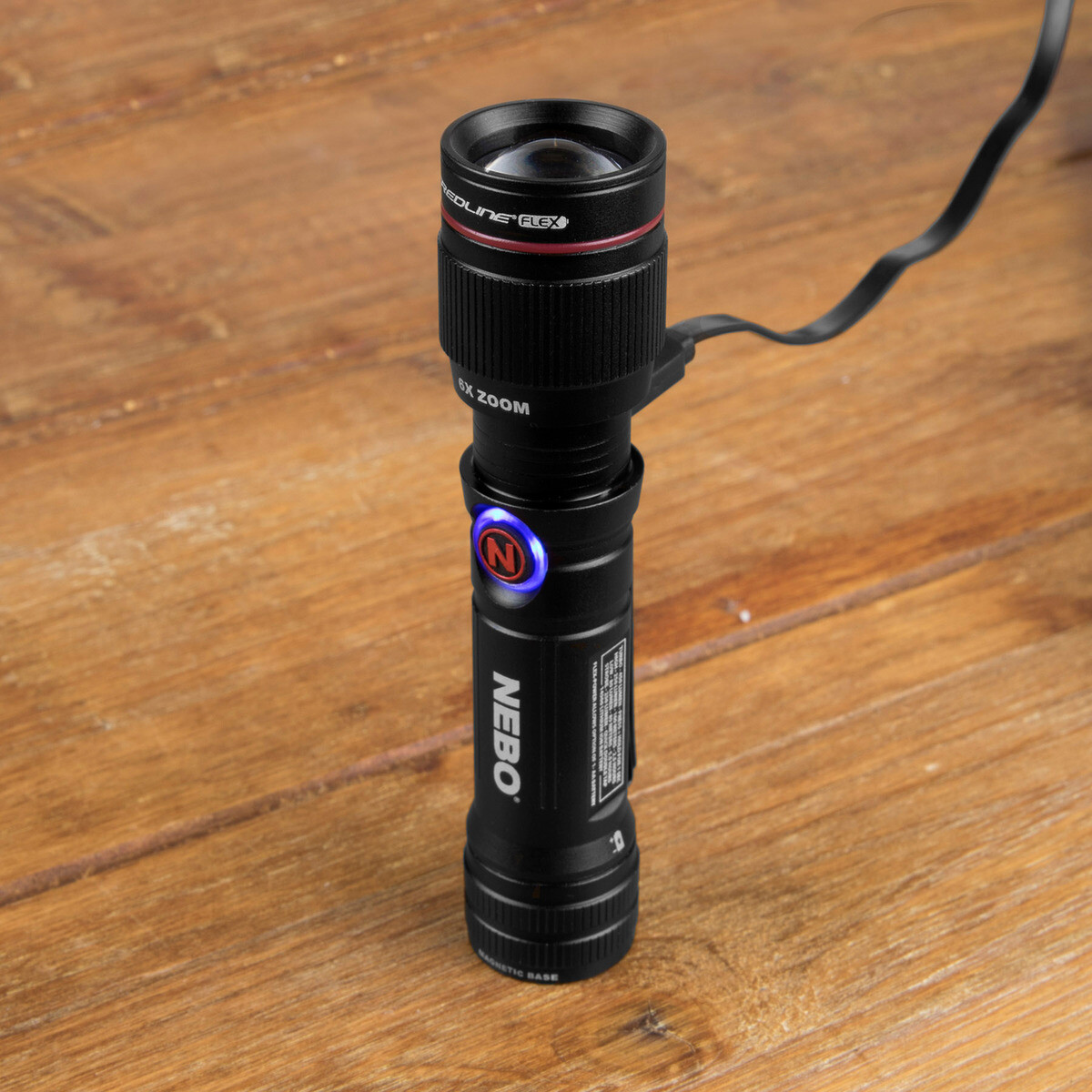NEBO Redline Flex 450 Lumen Flashlight Pocket Light Rechargeable 6X Zoom w/ Clip