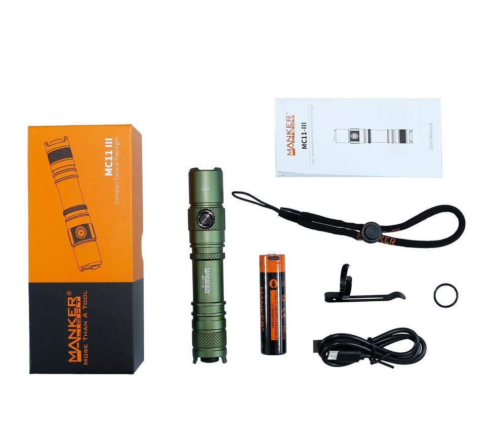 Mankerlight MC11-III Dual Switch Tactical Flashlight 1400Lumen 400 Meter Range
