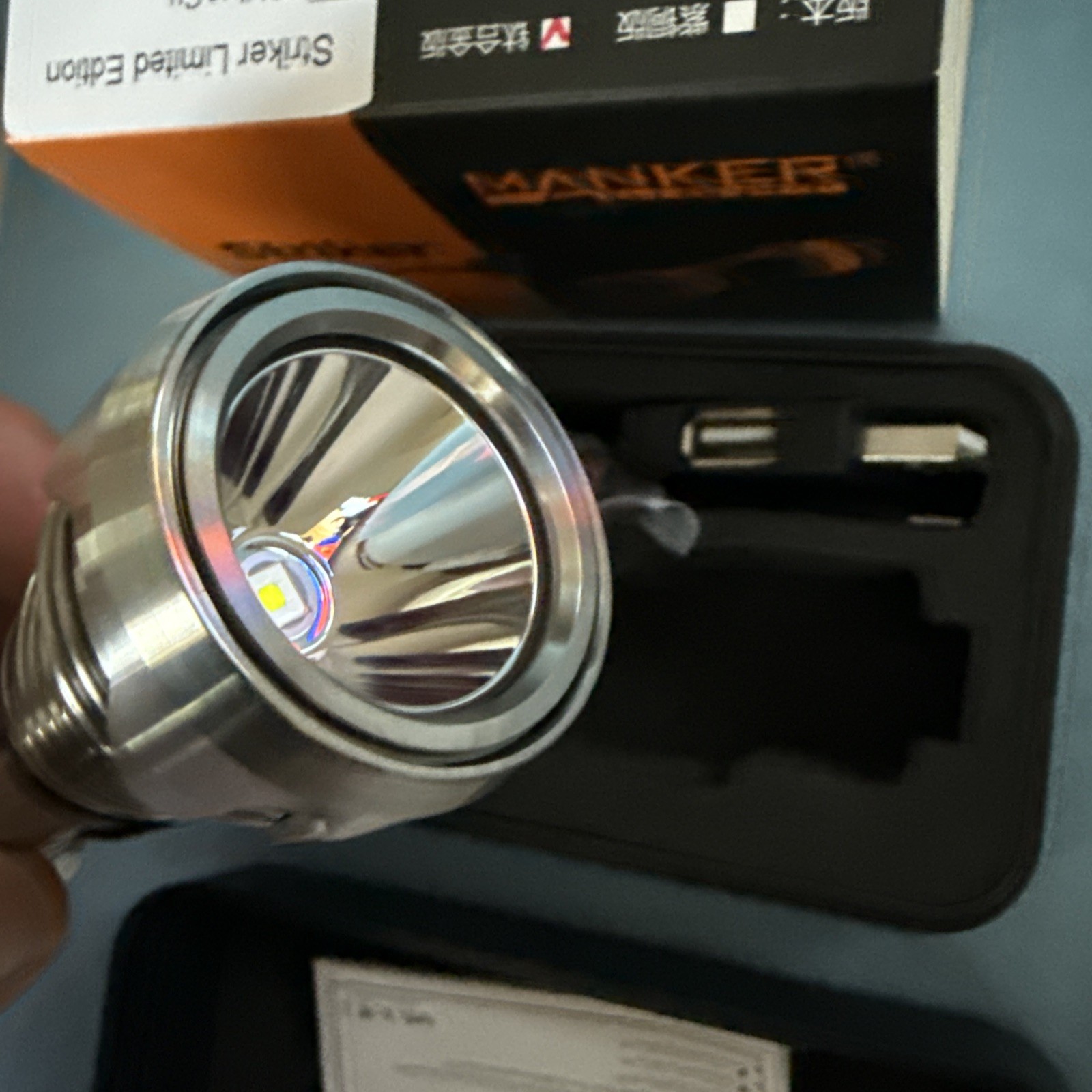 Manker Striker Titanium Flashlight 2300LM USB-C Rechargeable Tactical