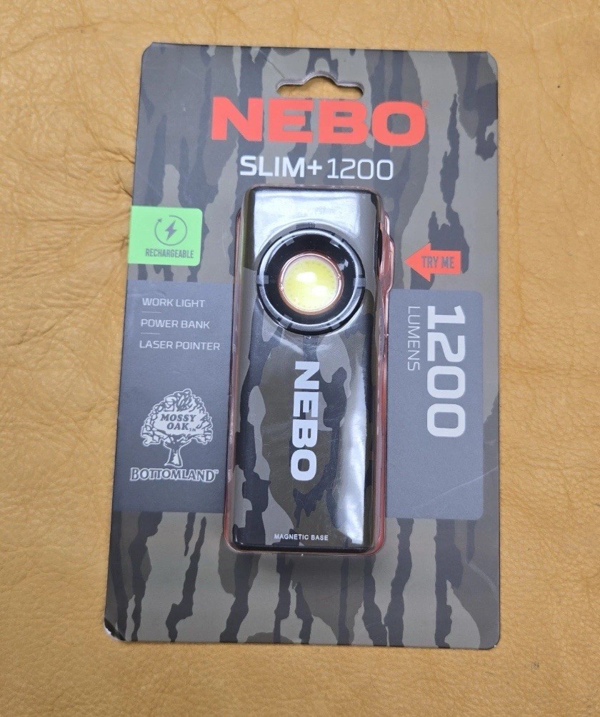 NEBO Rechargeable Flashlight and Power Bank 1200 Lumens with Laser Magnetic Clip