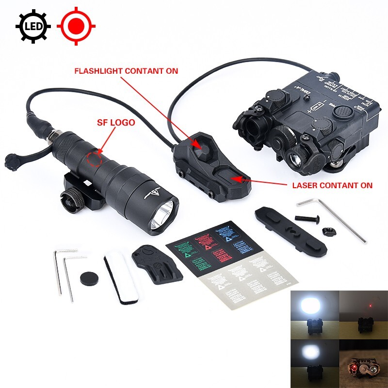 Nylon DBAL-A2 Laser Airsoft Surefir M300 M300C Weapon Flashlight Hunting Switch