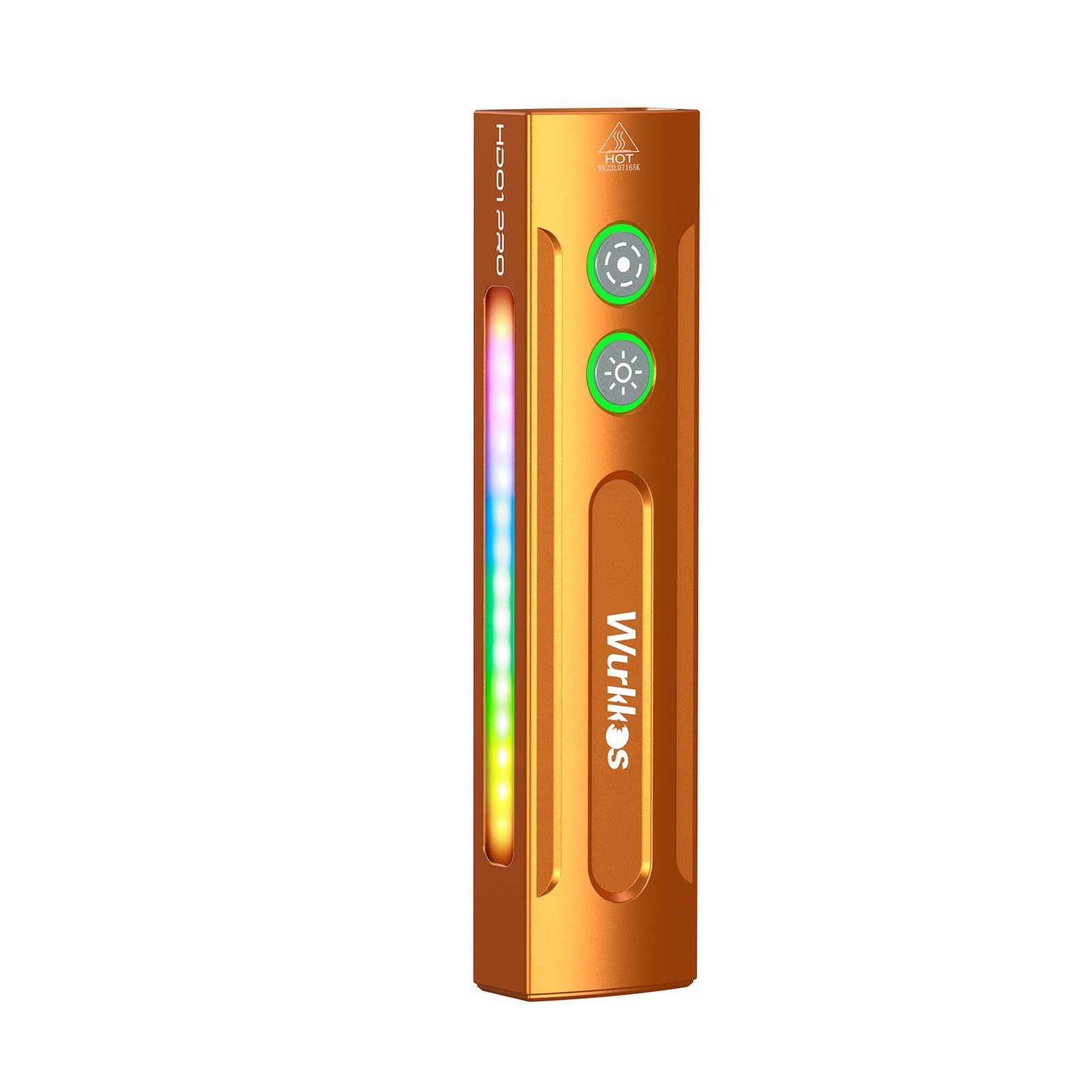 Wurkkos HD01PRO UV & White LED Rechargeable EDC Flashlight, Orange