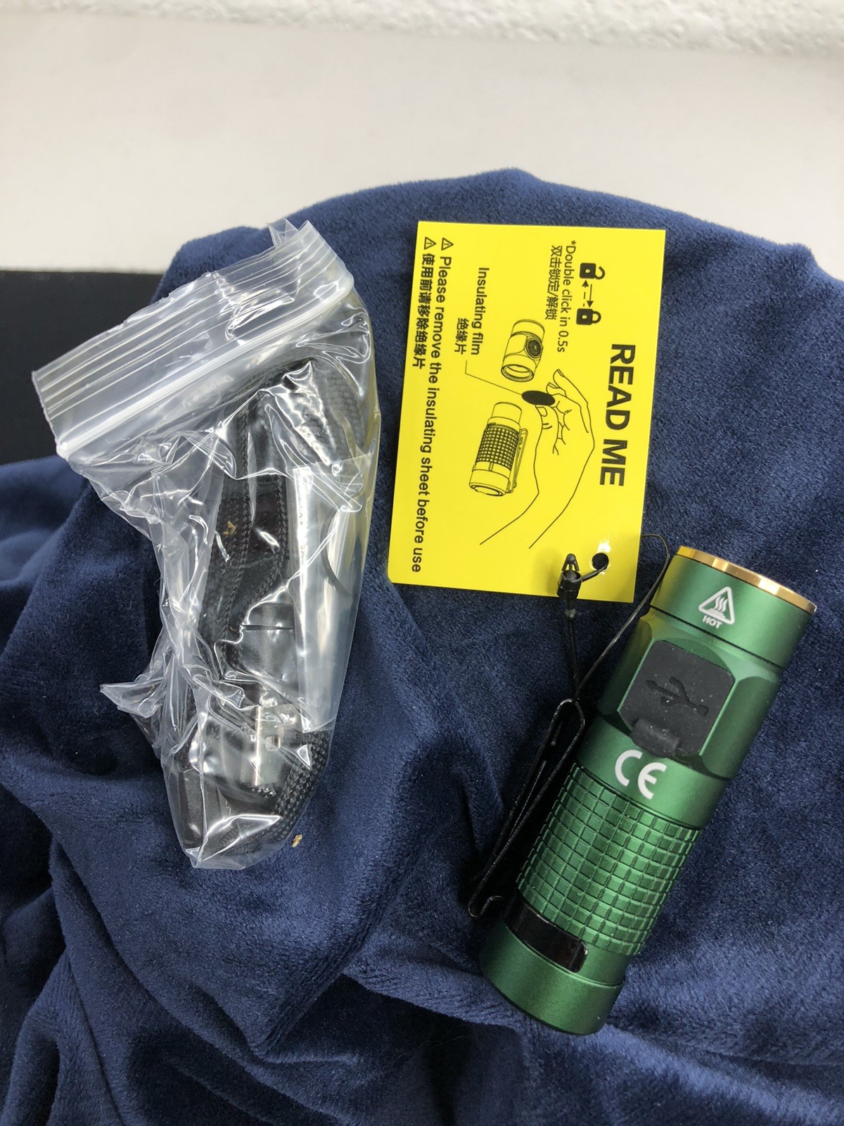 Nicron C1 Rechargeable Pocket Flashlight EDC 1200lm 90h 56g Type-C Port Open Box