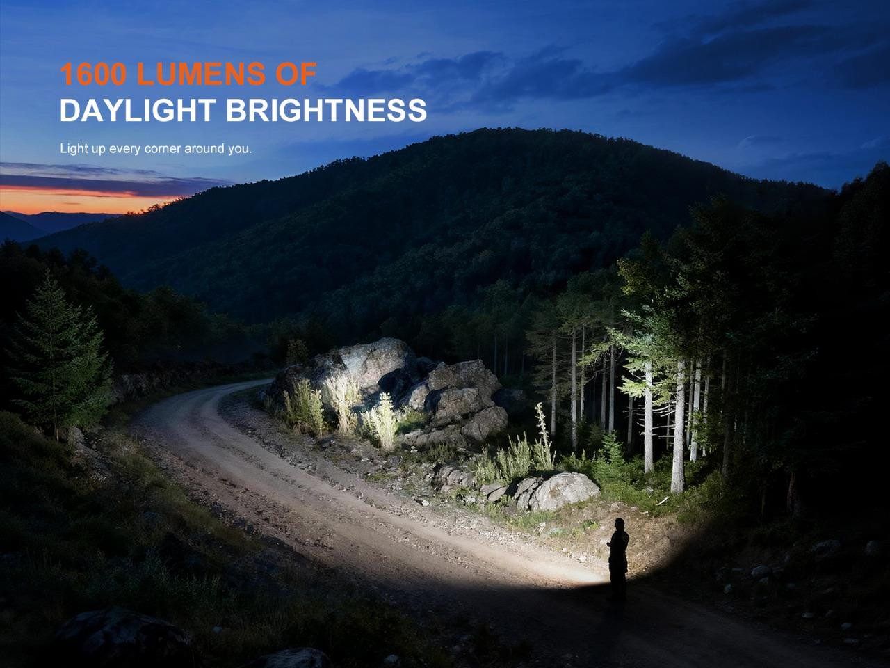 Fenix E06R Pro RG 1600 Lumen Flat Rechargeable LED Flashlight Green pointer mood