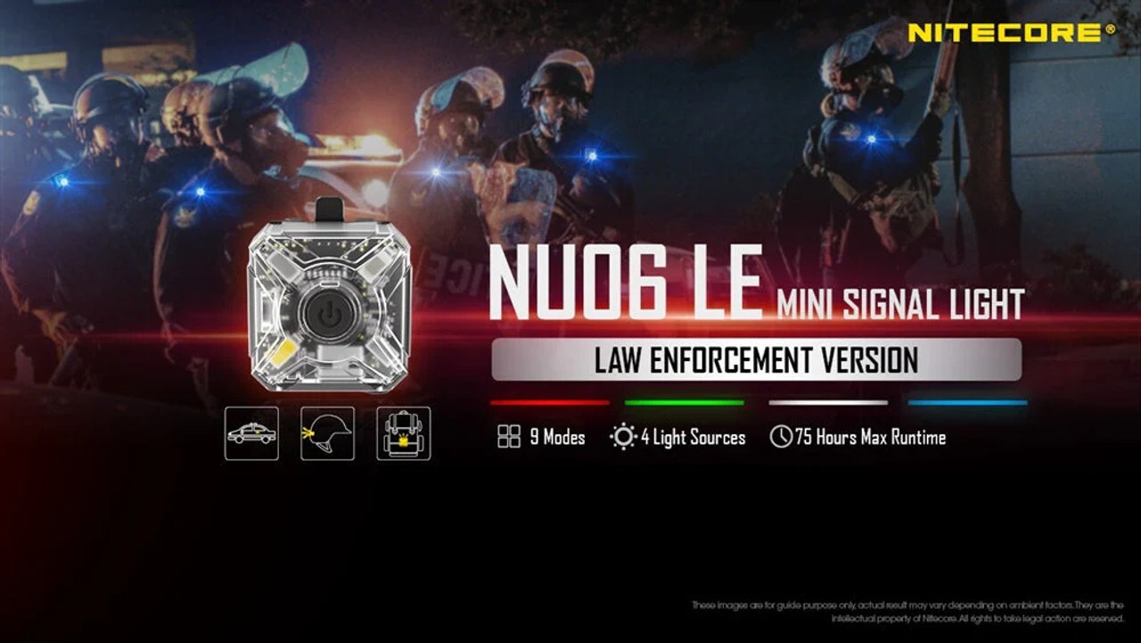 Nitecore NU06LE White Blue Green Red USB-C Rechargeable Signal and Safety Light