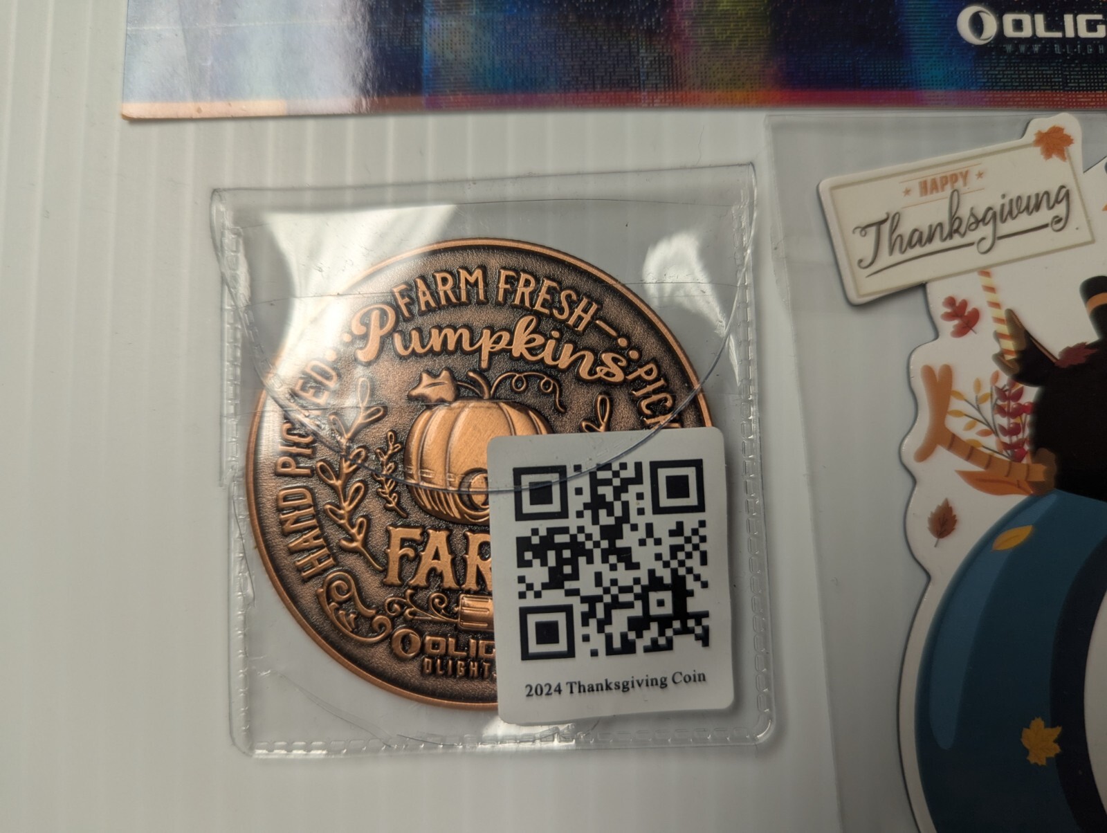 Olight 2024 Thanksgiving Coin Gift Box Magnet- Super Rare Collectors Item! 1/100