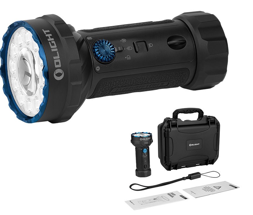 Olight Marauder Mini 2 Wide-Beam High-Intensity Flashlight, 10000 Lu, 750M