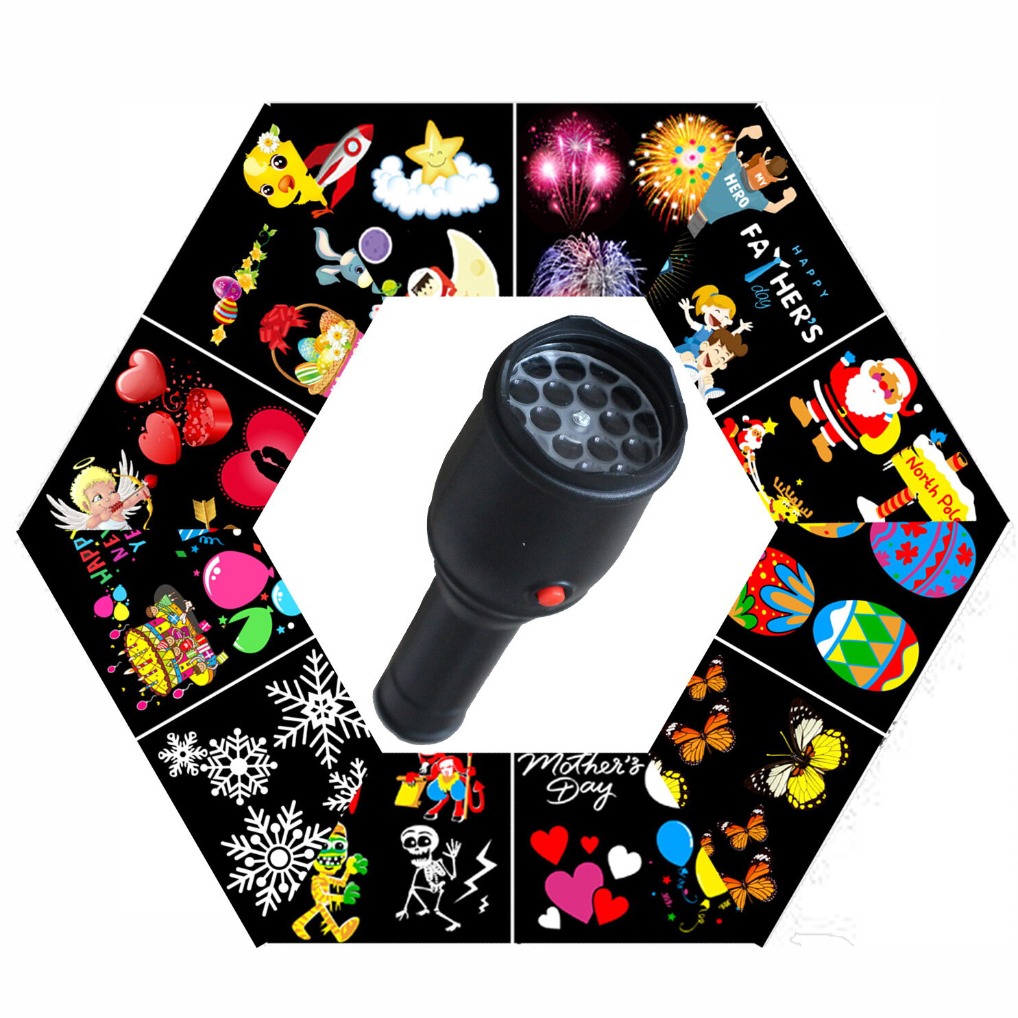 Multifunctional Flashlight 7 In 1 Keychain Led Light Screwdriver Whistle